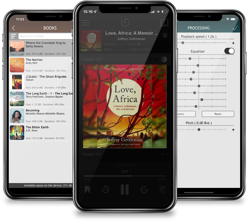 Listen Love, Africa: A Memoir of Romance, War, and Survival by Jeffrey Gettleman in MP3 Audiobook Player for free