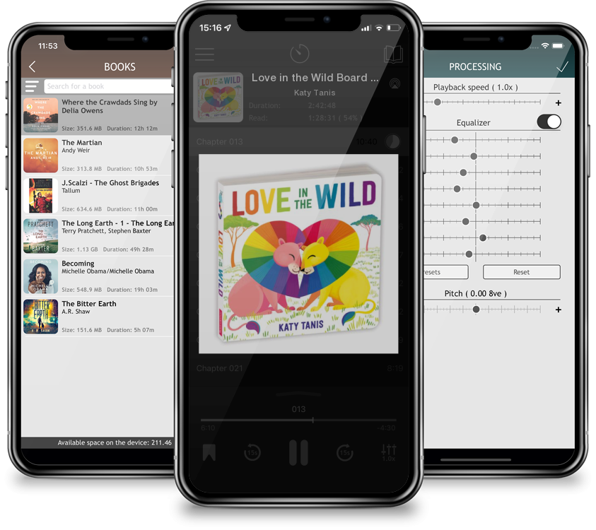 Listen Love in the Wild Board Book by Katy Tanis in MP3 Audiobook Player for free