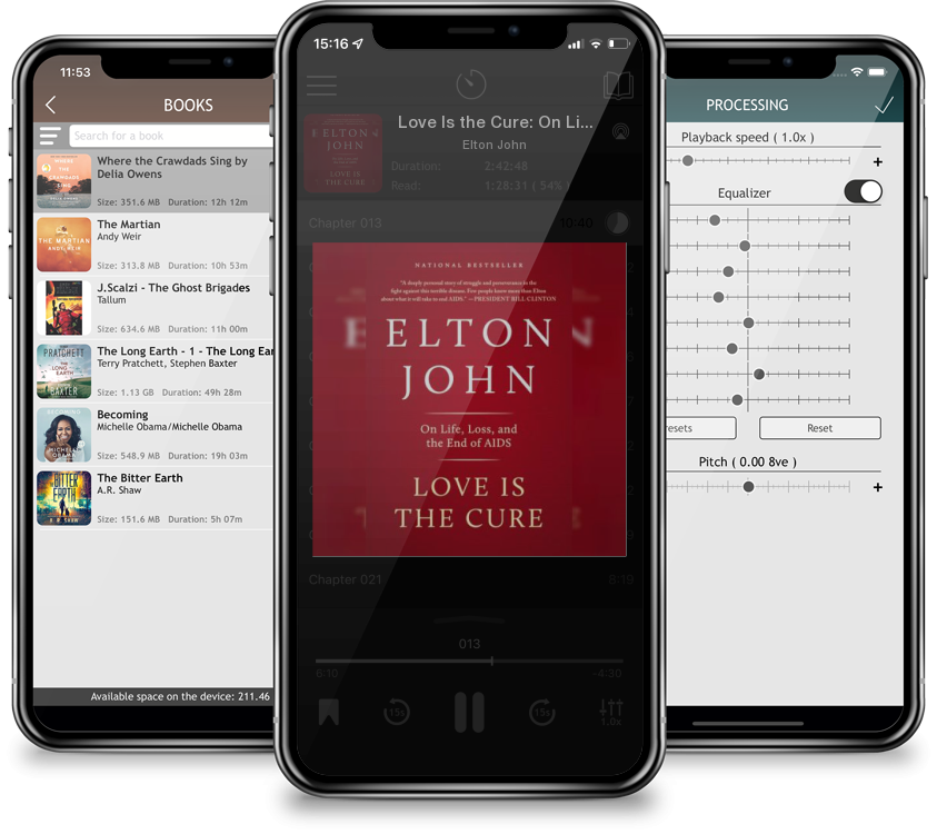 Listen Love Is the Cure: On Life, Loss, and the End of AIDS by Elton John in MP3 Audiobook Player for free