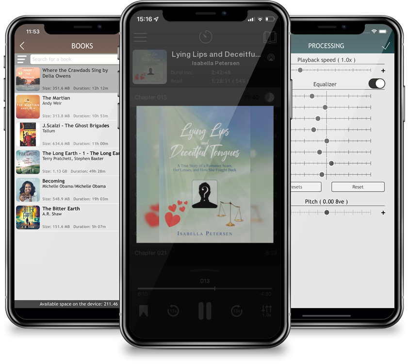 Audiobook Lying Lips and Deceitful Tongues: A True Story of a Romance Scam, Her Losses, and How She Fought Back by Isabella Petersen
