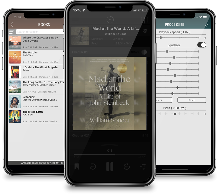 Audiobook Mad at the World: A Life of John Steinbeck by William Souder