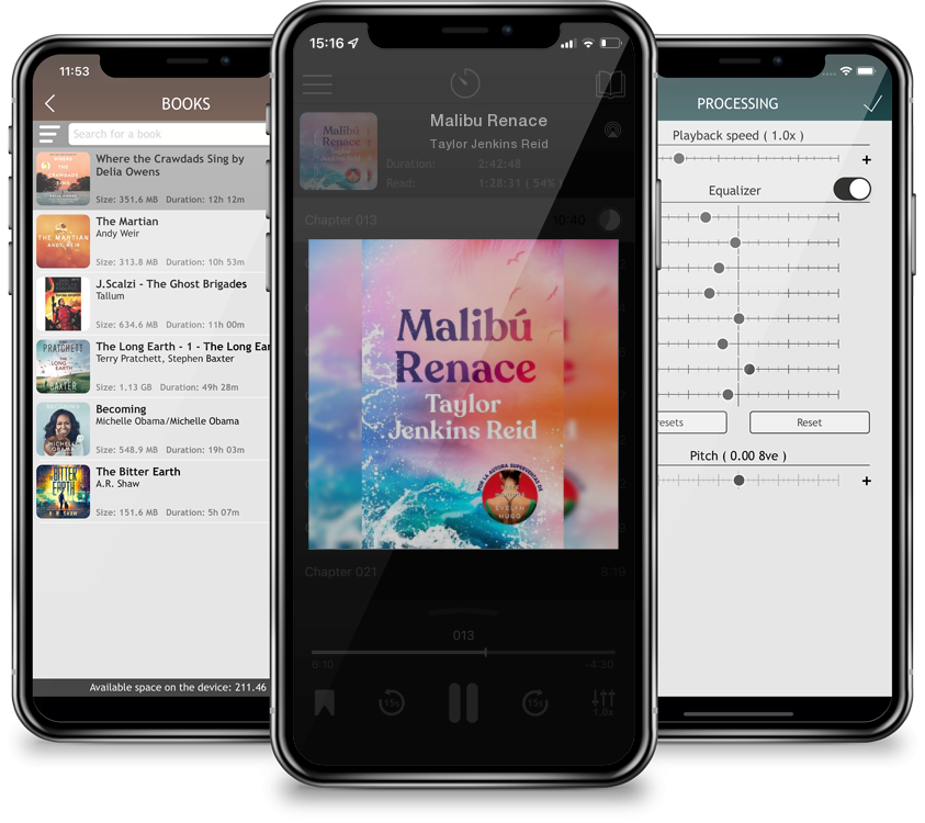 Listen Malibu Renace by Taylor Jenkins Reid in MP3 Audiobook Player for free