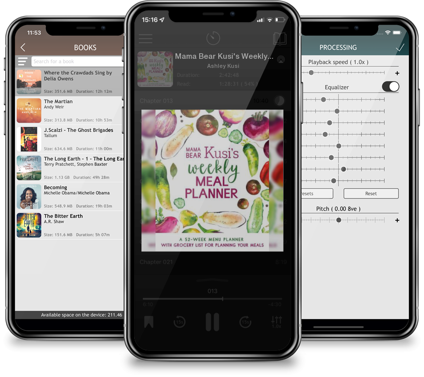Audiobook Mama Bear Kusi\'s Weekly Meal Planner: A 52-Week Menu Planner with Grocery List for Planning Your Meals by Ashley Kusi