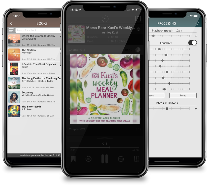 Listen Mama Bear Kusi's Weekly Meal Planner: A 52-Week Menu Planner with Grocery List for Planning Your Meals by Ashley Kusi in MP3 Audiobook Player for free
