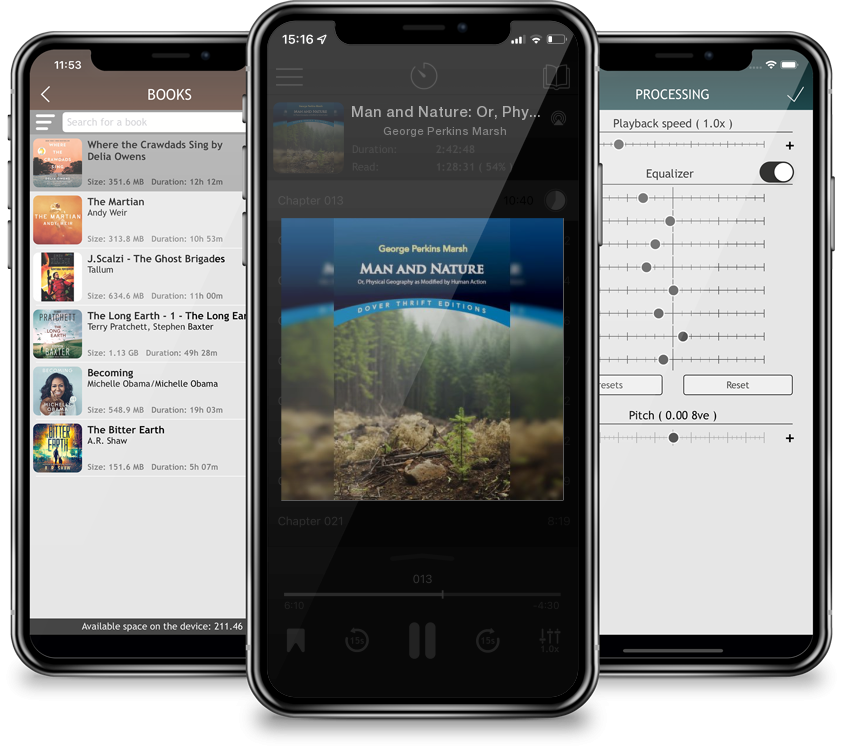 Audiobook Man and Nature: Or, Physical Geography as Modified by Human Action (Dover Thrift Editions) by George Perkins Marsh