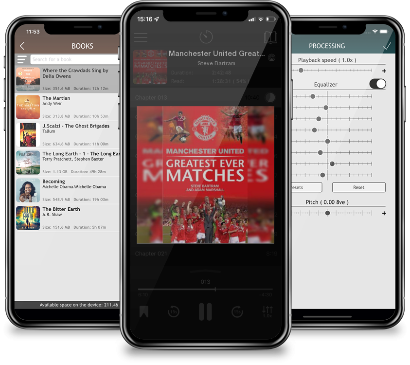 Audiobook Manchester United Greatest Ever Matches (MUFC) by Steve Bartram
