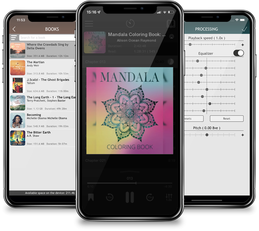 Audiobook Mandala Coloring Book: 100 Mandalas That You Can Start Coloring Today to Beat Stress & Find Inner Peace. No Fuss. Just Color. by Alison Ocean Raymond