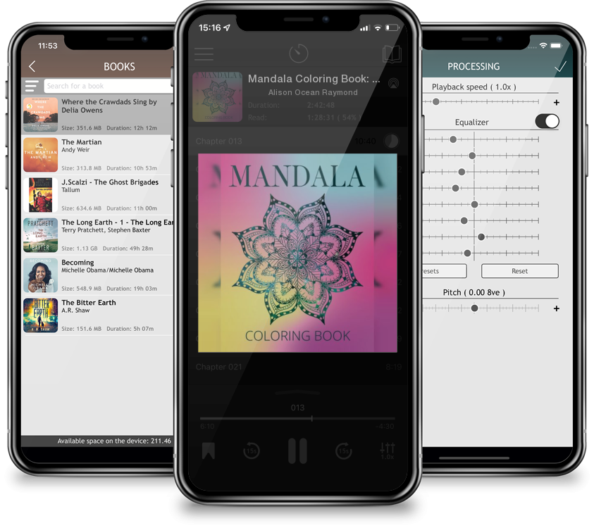 Listen Mandala Coloring Book: 100 Mandalas That You Can Start Coloring Today to Beat Stress & Find Inner Peace. No Fuss. Just Color. by Alison Ocean Raymond in MP3 Audiobook Player for free
