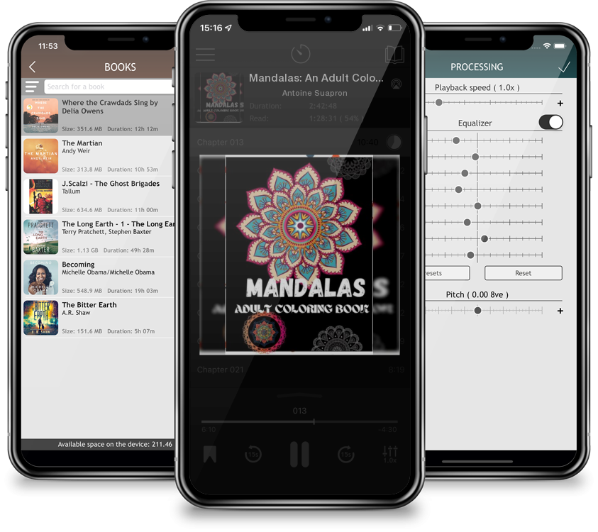 Audiobook Mandalas: An Adult Coloring Book Stress Relief and Relaxation; Mandalas, Animals, Floral Designs for Adults Relaxation by Antoine Suapron