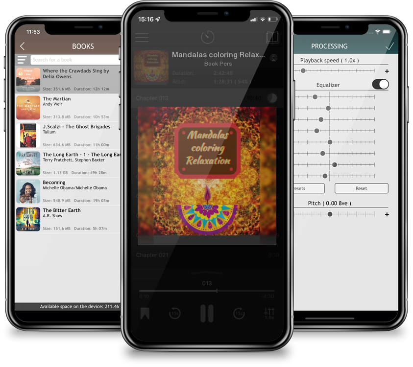 Audiobook Mandalas coloring Relaxation: Meditation Designs by Book Pers