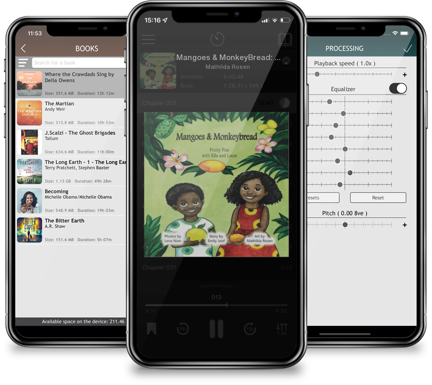 Audiobook Mangoes & MonkeyBread: Fruity Fun with Ella & Louis by Mathilda Rosen