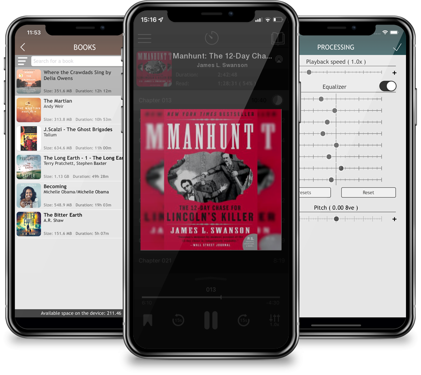 Audiobook Manhunt: The 12-Day Chase for Lincoln\'s Killer by James L. Swanson