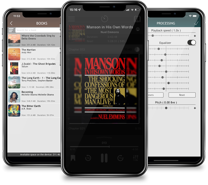 Audiobook Manson in His Own Words by Nuel Emmons