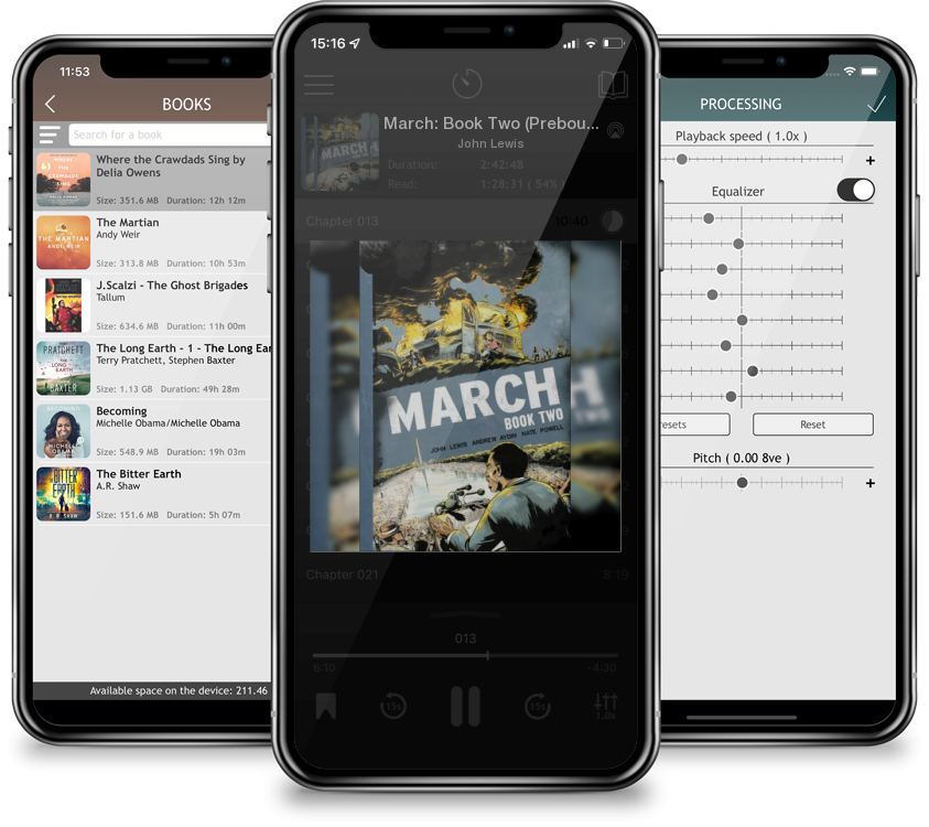 Audiobook March: Book Two (Prebound) by John Lewis